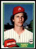 1981 Topps Baseball Randy Lerch . Philadelphia Phillies #584