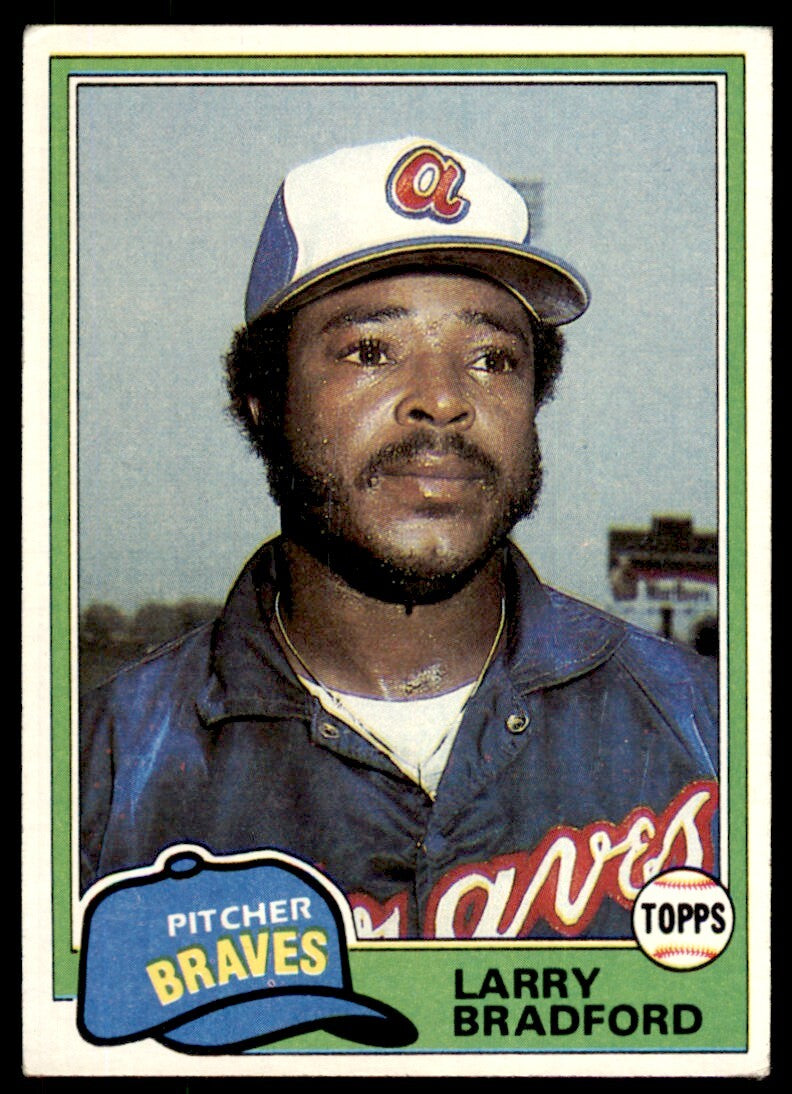 1981 Topps Larry Bradford . Atlanta Braves #542