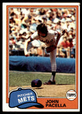 1981 Topps John Pacella Rookie . New York Mets #414