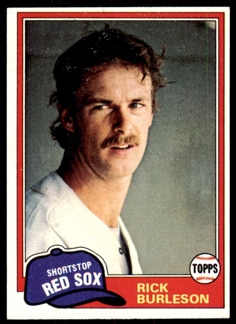 1981 Topps Baseball Rick Burleson . Boston Red Sox #455