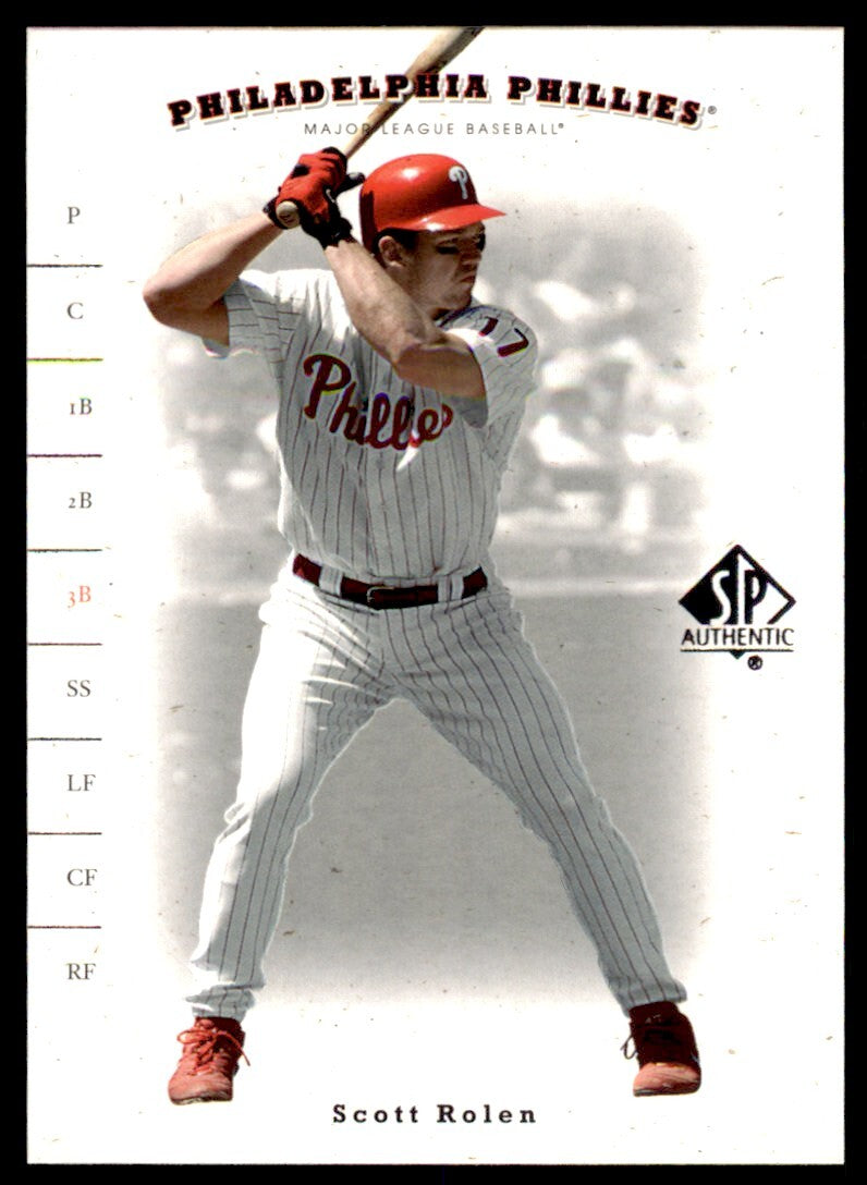 2001 UD SP Authentic Scott Rolen . Philadelphia Phillies #79
