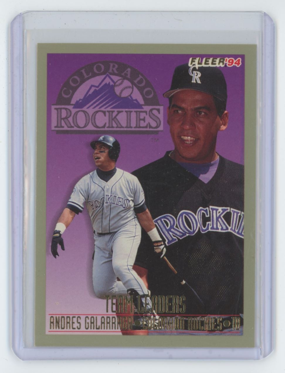 1994 Fleer Andres Galarraga . Colorado Rockies #18