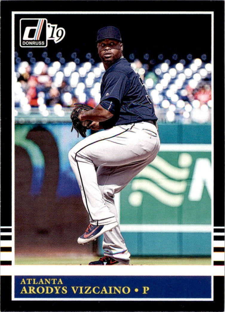 2019 Donruss Baseball Arodys Vizcaino . Atlanta Braves #212