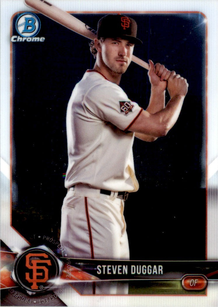 2018 Bowman Chrome Prospects Steven Duggar . San Francisco Giants #BCP149