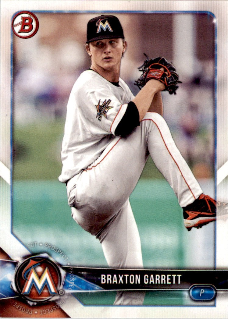 2018 Bowman Prospects Braxton Garrett . Miami Marlins #BP42