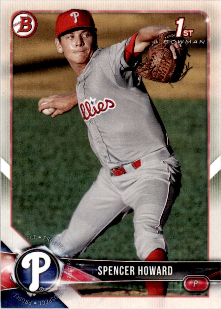 2018 Bowman 1st Spencer Howard . Philadelphia Phillies #BP91