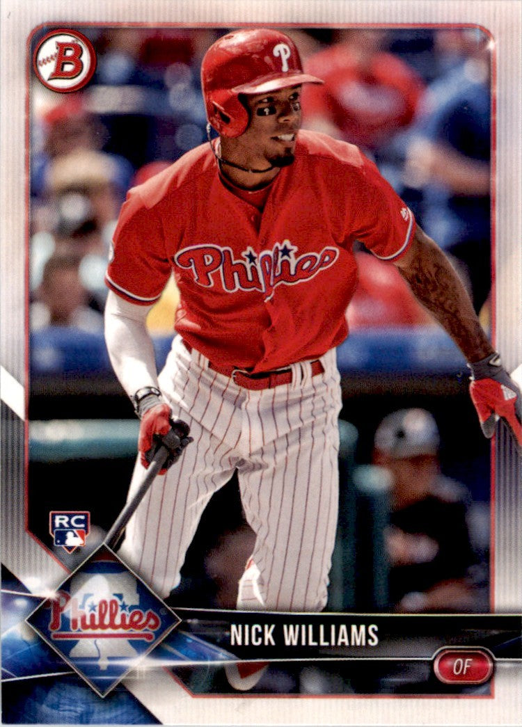 2018 Bowman Baseball Nick Williams Rookie . Philadelphia Phillies #73