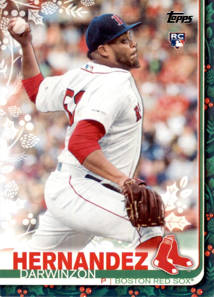 2019 Topps Holiday Darwinzon Hernandez Rookie . Boston Red Sox #HW98