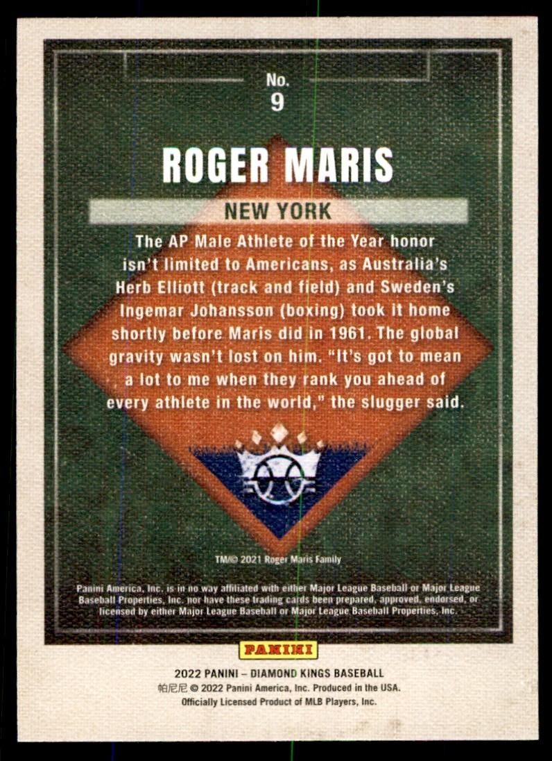 2022 Panini Diamond Kings Roger Maris Baseball Cards #9