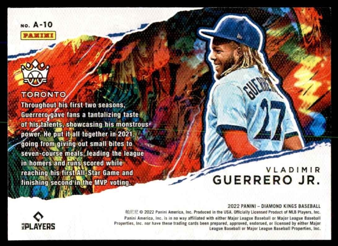2022 Panini Diamond Kings Vladimir Guerrero Jr. Baseball Cards #A-10