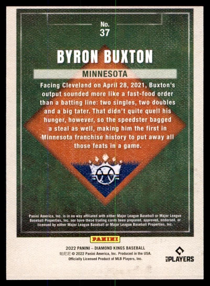 2022 Panini Diamond Kings. Byron Buxton Baseball Cards #37