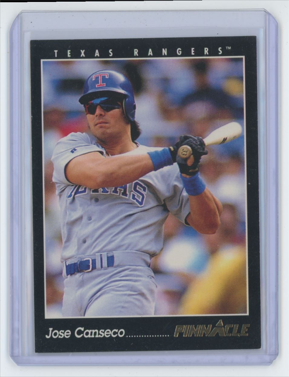 1993 Pinnacle Baseball Jose Canseco . Texas Rangers #49