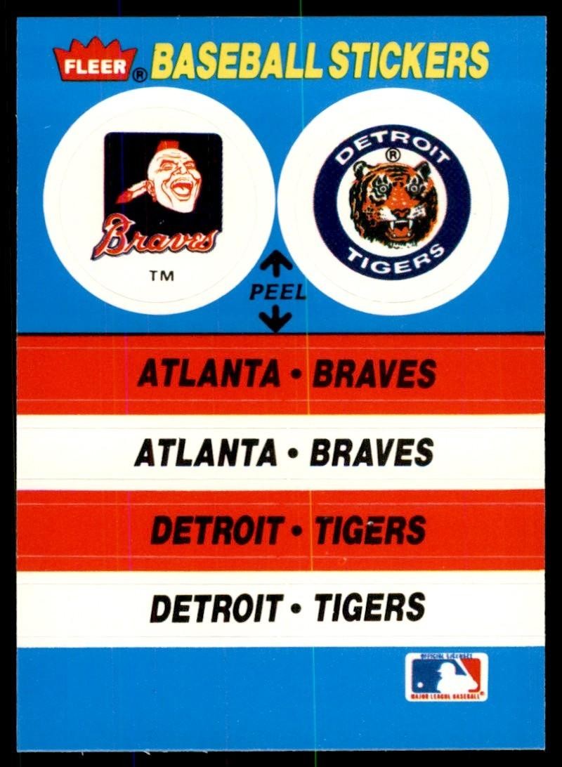 1987 Fleer Limited Edition Angels/Braves/Tigers Baseball Cards