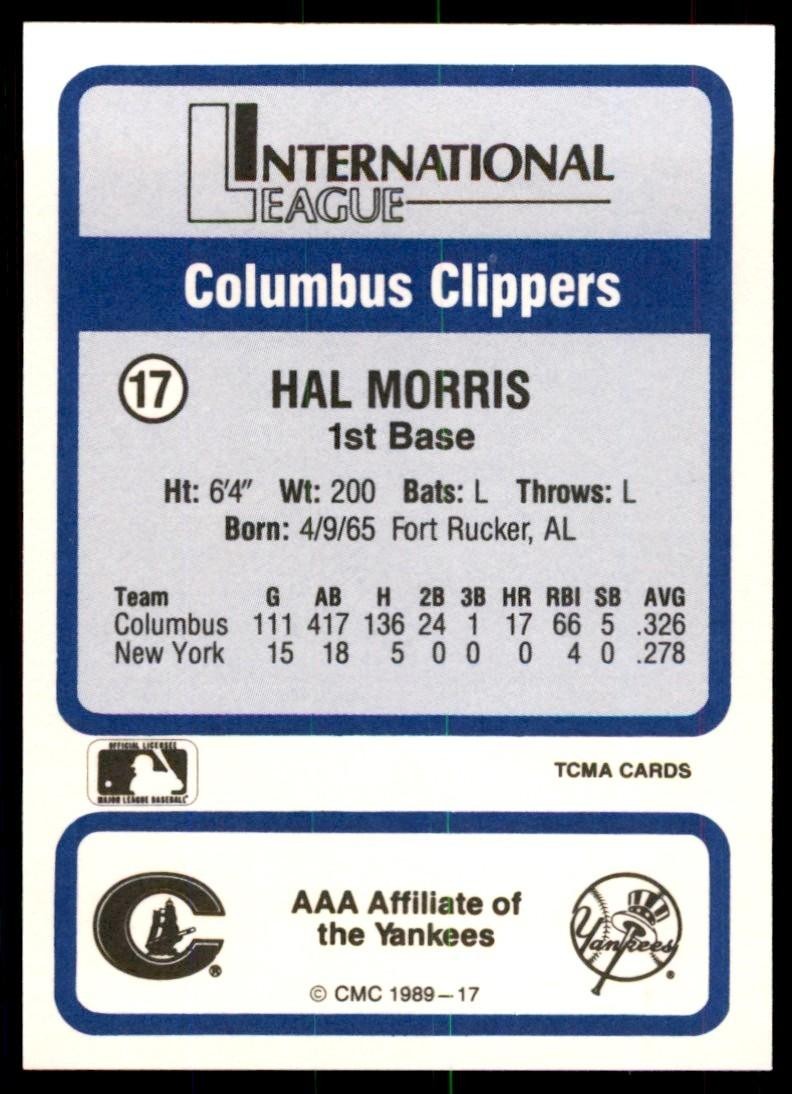 1989 TCMA All Stars Hal Morris Baseball Card #17