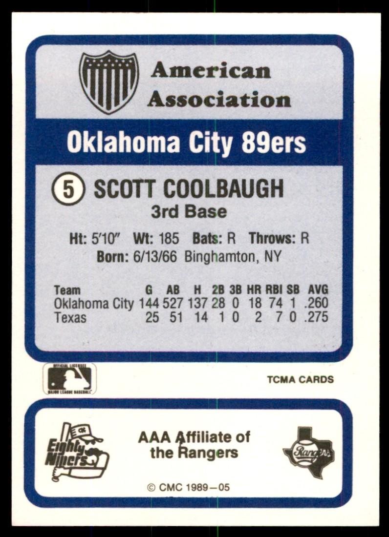 1989 TCMA All Stars Scott Coolbaugh Baseball Cards #5