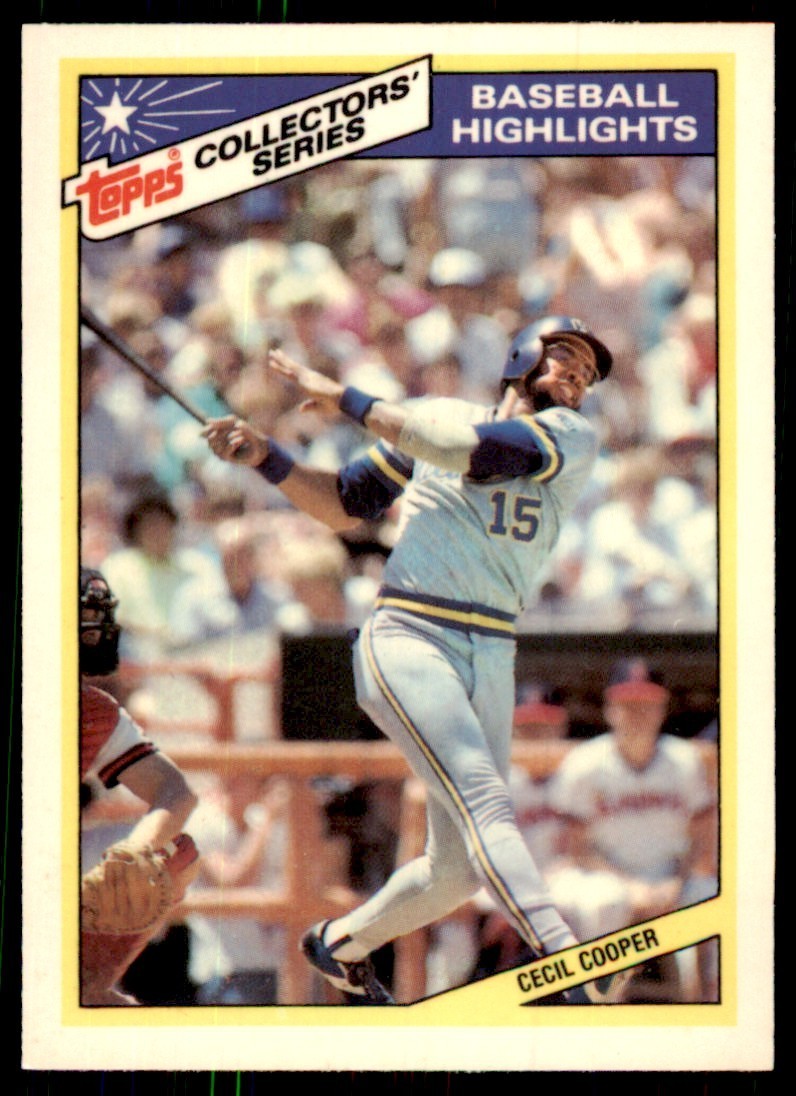1987 Topps Collectors Series Cecil Cooper Baseball Cards #2