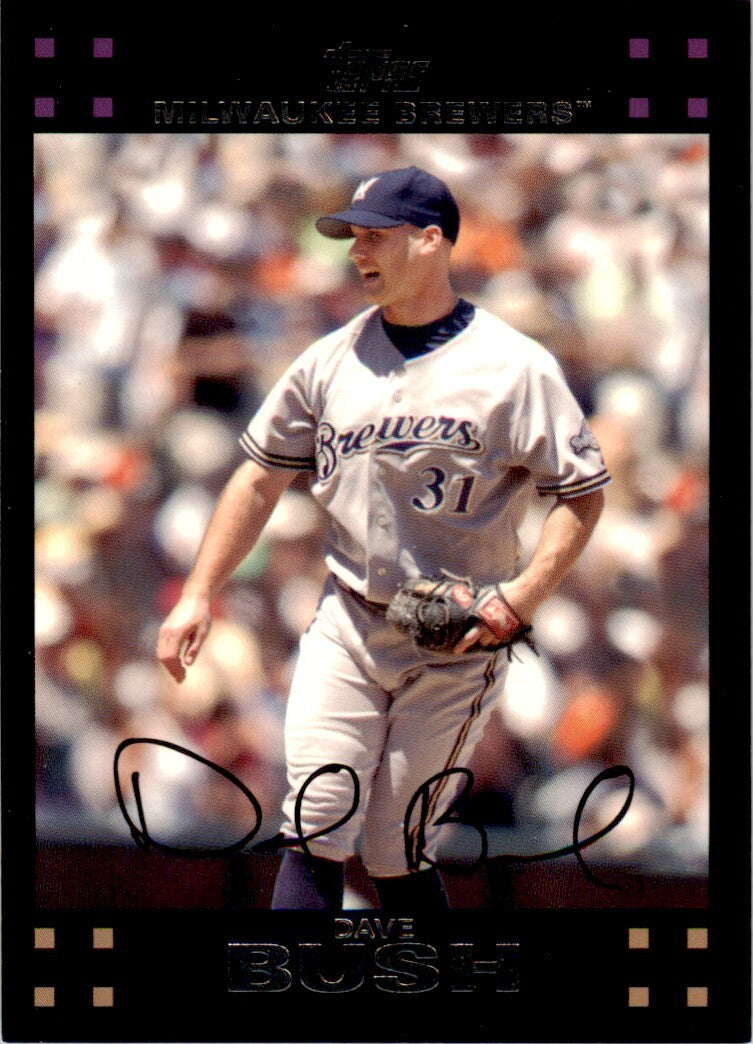2007 Topps Dave Bush . Milwaukee Brewers #97