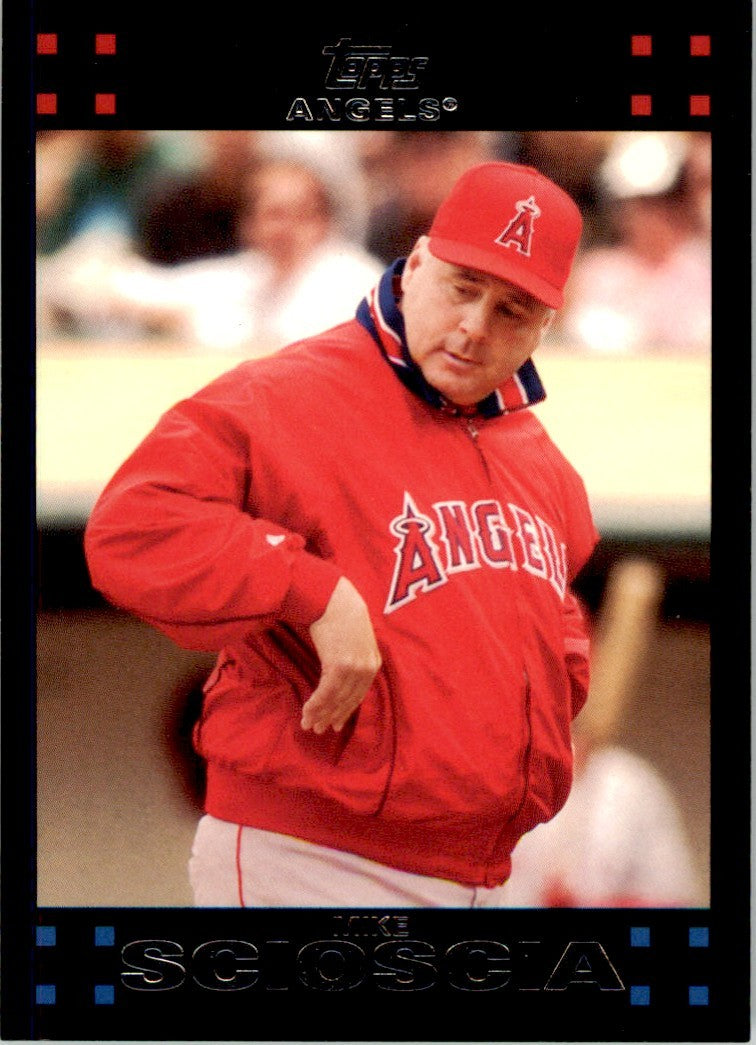 2007 Topps Baseball Mike Scioscia . Los Angeles Angels #247