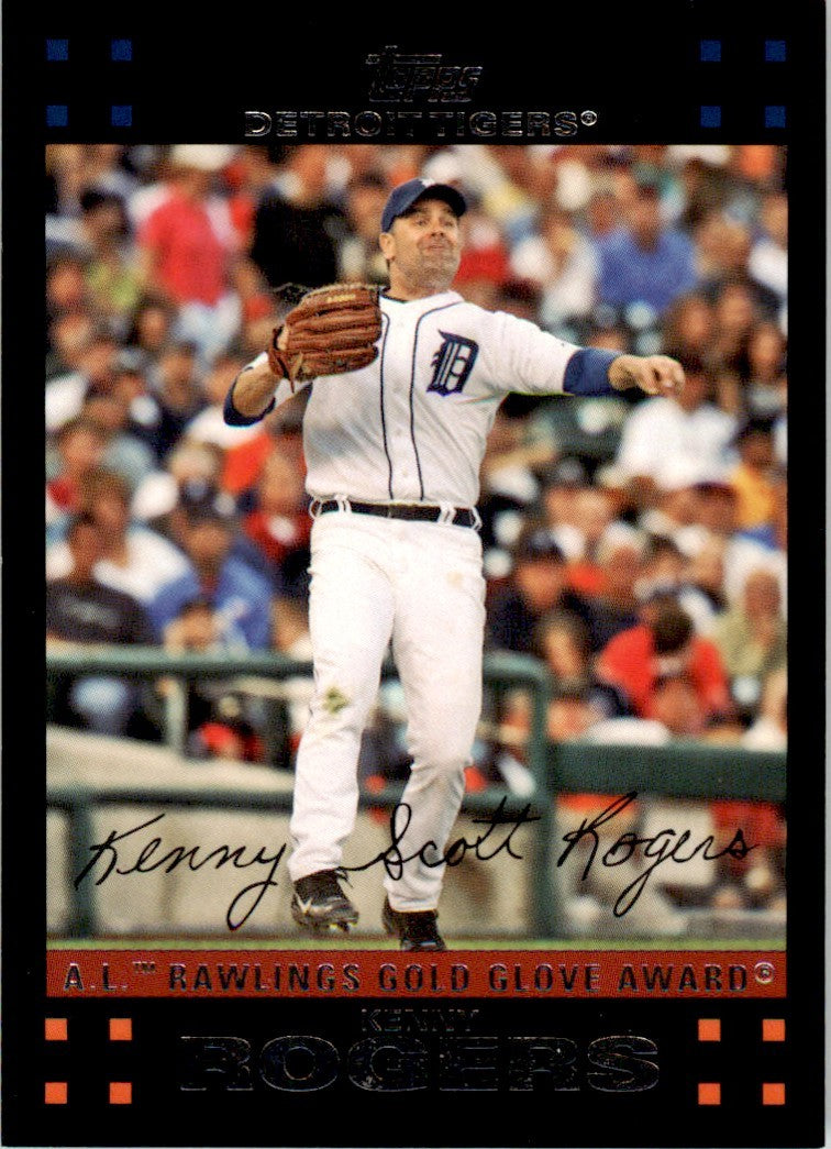 2007 Topps Baseball Kenny Rogers . Detroit Tigers #304