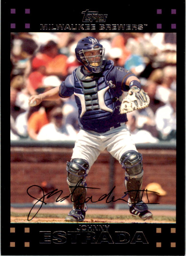 2007 Topps Johnny Estrada . Milwaukee Brewers #104
