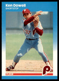 1987 Fleer Update Glossy Ken Dowell . Philadelphia Phillies #U-27