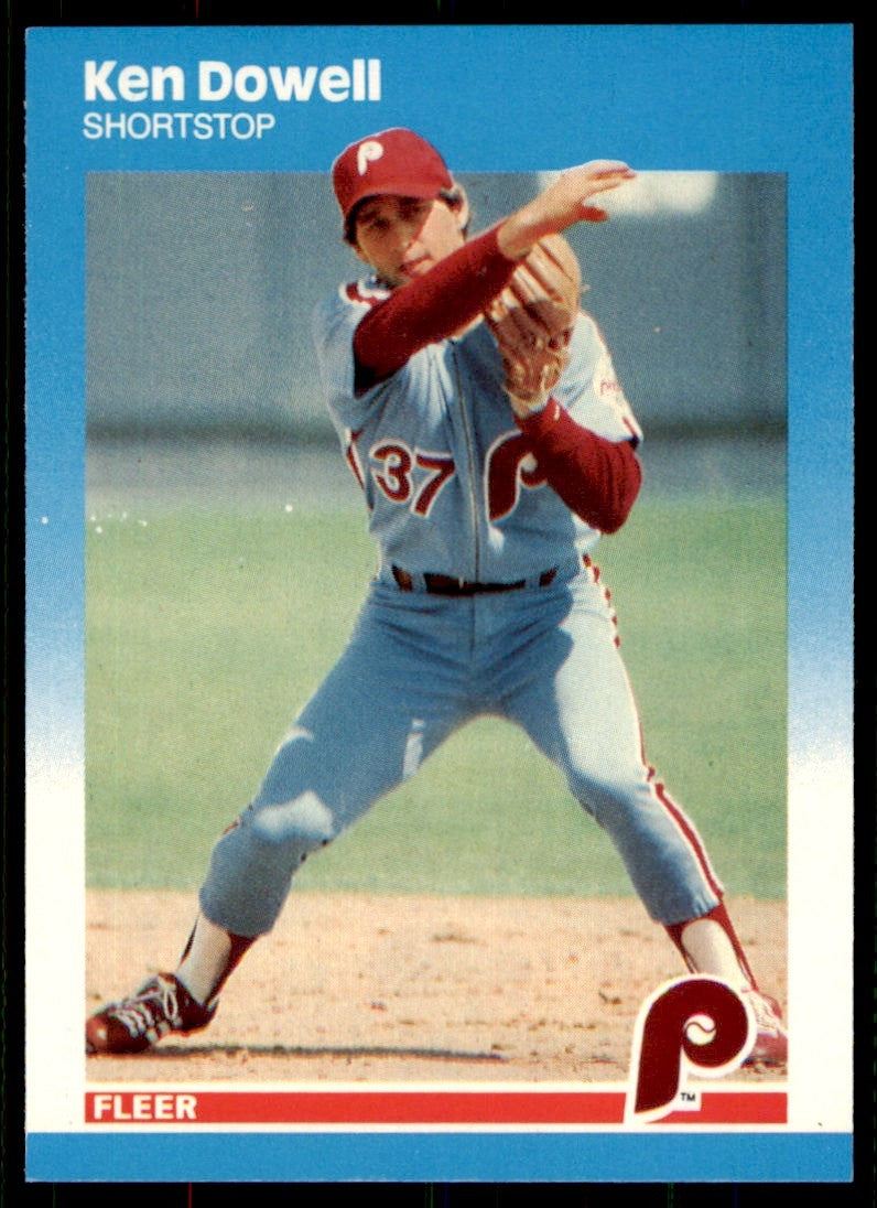 1987 Fleer Update Glossy Ken Dowell . Philadelphia Phillies #U-27