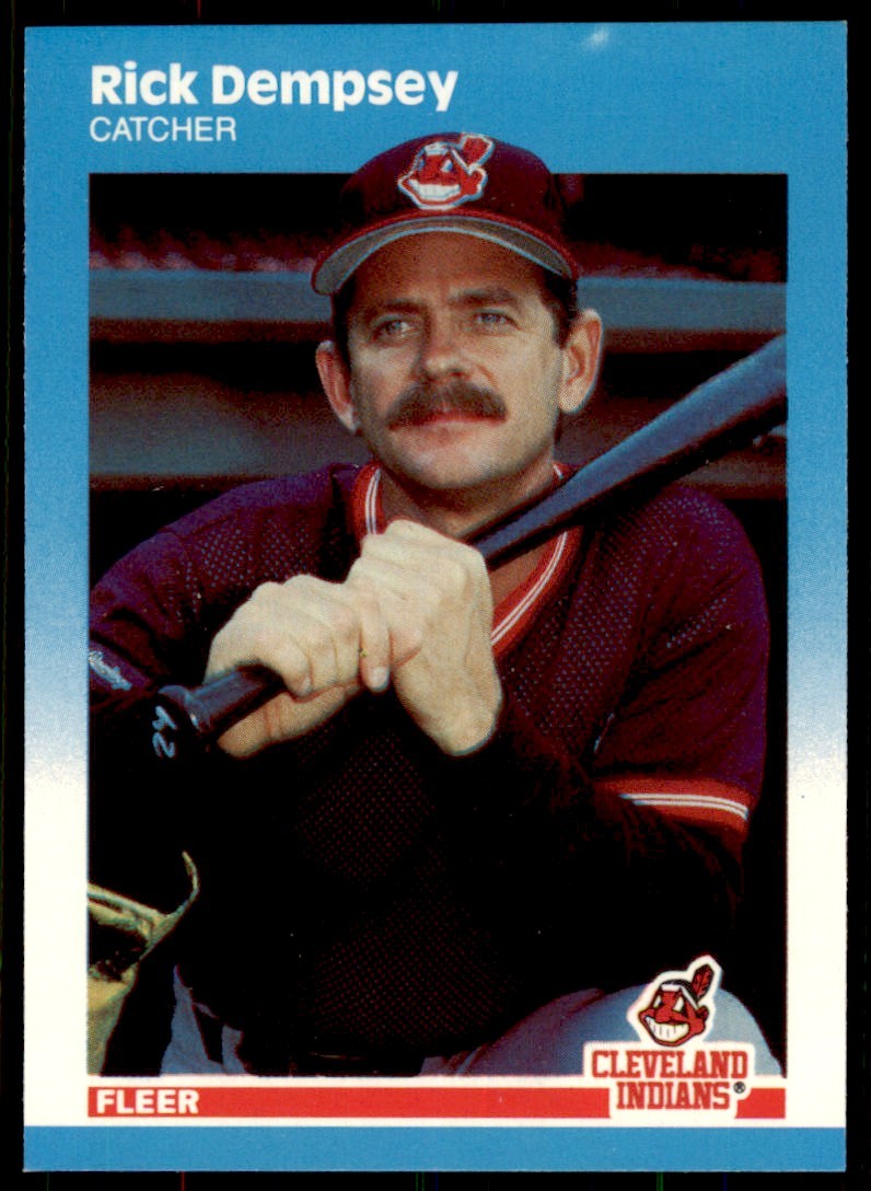 1987 Fleer Update Glossy Rick Dempsey . Cleveland Indians #U-26