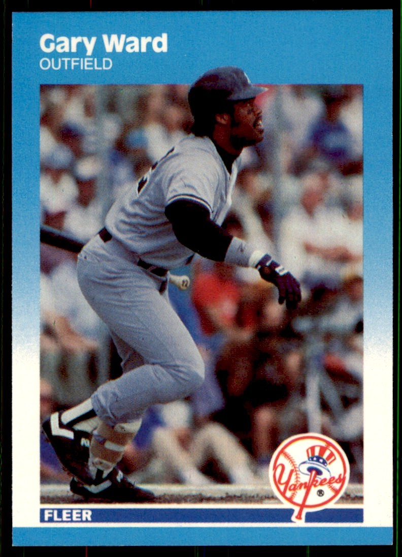 1987 Fleer Update Glossy Gary Ward . New York Yankees #U-122