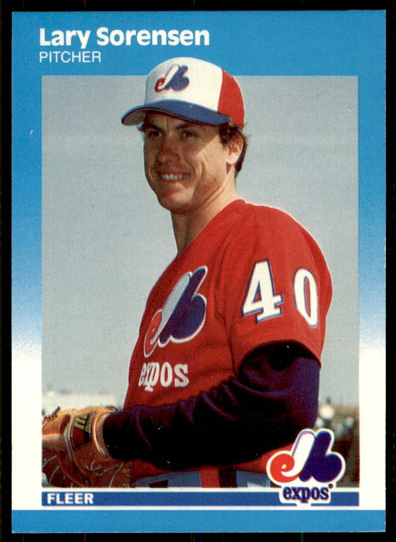 1987 Fleer Update Glossy Lary Sorensen . Montreal Expos #U-111