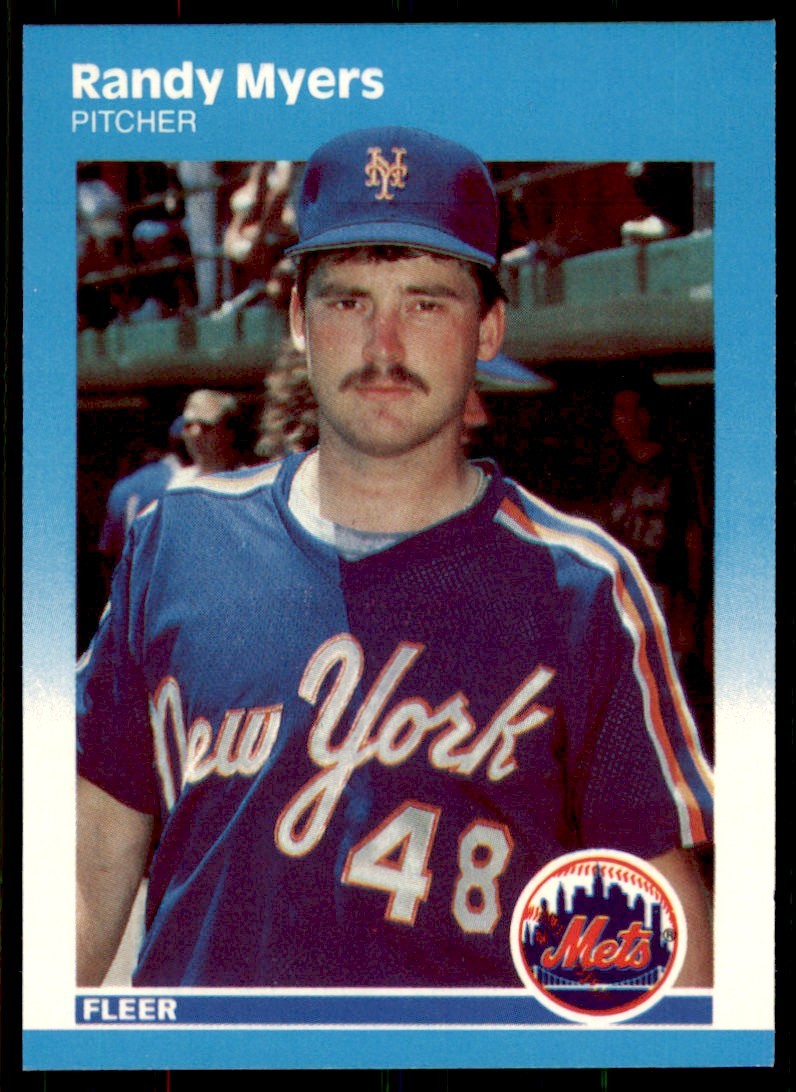 1987 Fleer Update Glossy Randy Myers . New York Mets #U-85
