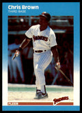 1987 Fleer Update Glossy Chris Brown . San Francisco Giants #U-11