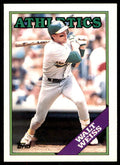 1988 Topps Traded Walt Weiss . Oakland Athletics #126T