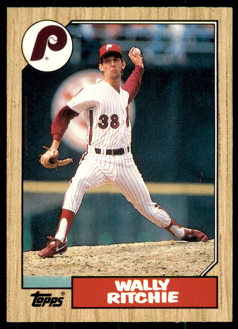 1987 Topps Traded Wally Ritchie . Philadelphia Phillies #103T