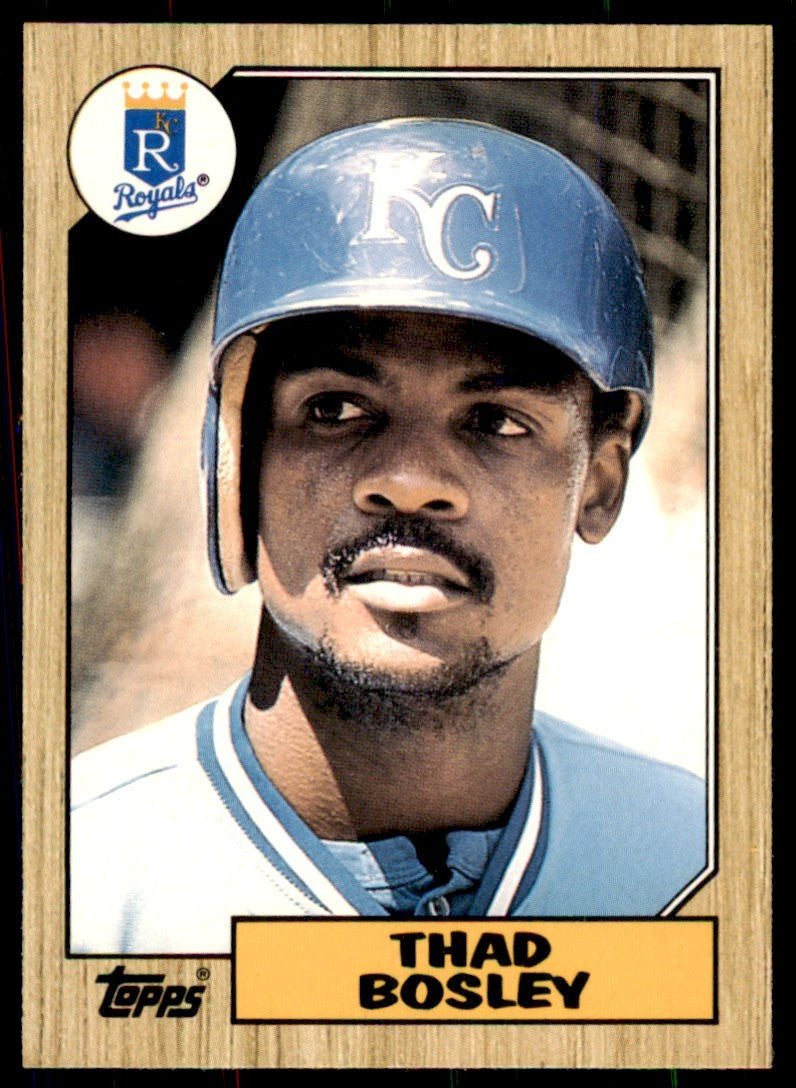 1987 Topps Traded Thad Bosley . Kansas City Royals #7T