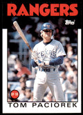 1986 Topps Traded Tom Paciorek . Texas Rangers #83T