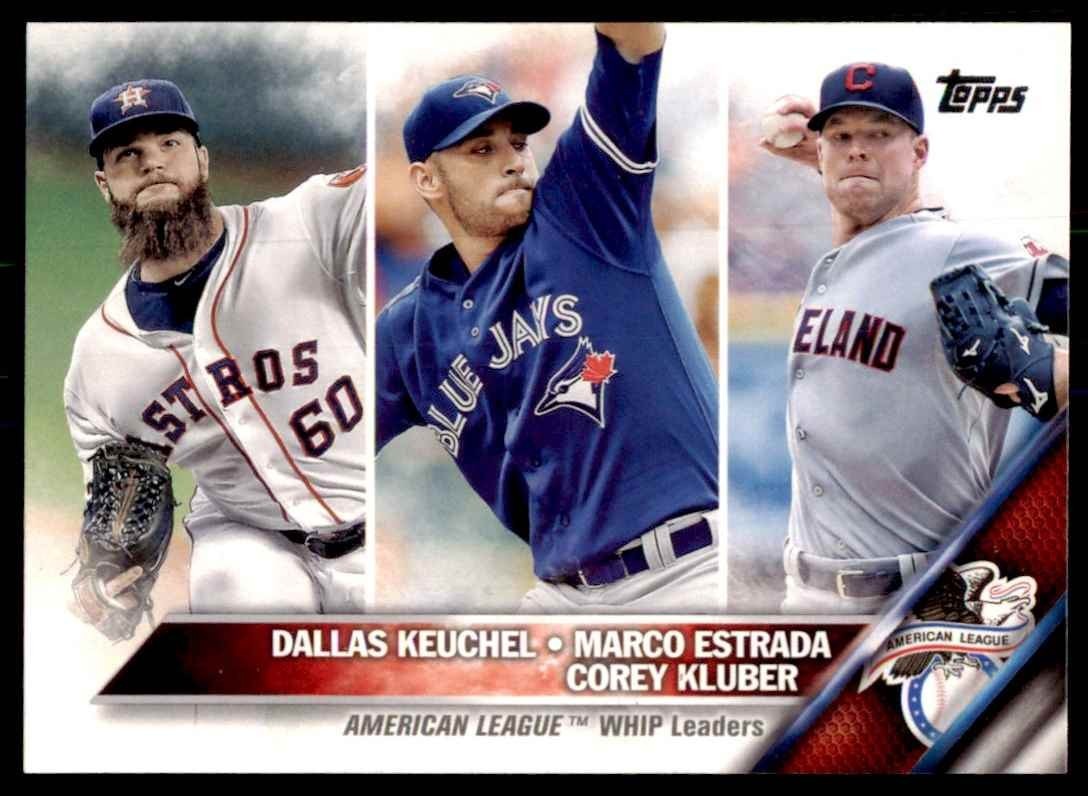 2016 Topps Dallas Keuchel/Marco Estrada/Corey Kluber Baseball Cards #346