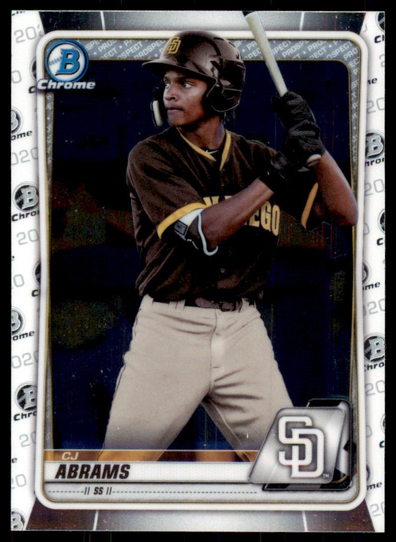 2020 Bowman Chrome CJ Abrams Baseball Cards #BCP-62