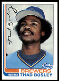 1982 Topps Thad Bosley . Milwaukee Brewers #350