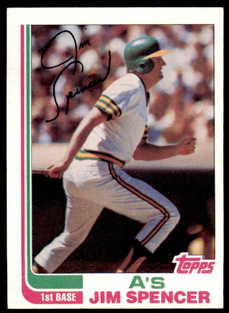 1982 Topps MLB Jim Spencer . Oakland Athletics #729