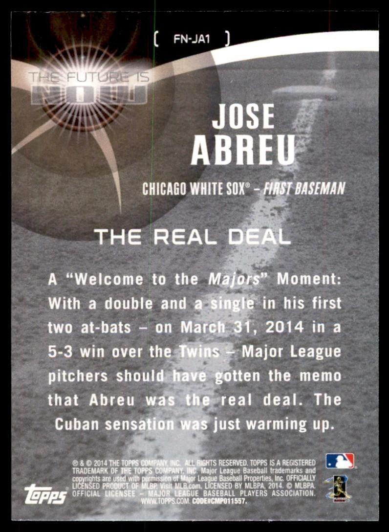 2014 Topps Jose Abreu A Baseball Cards #FN-JA1
