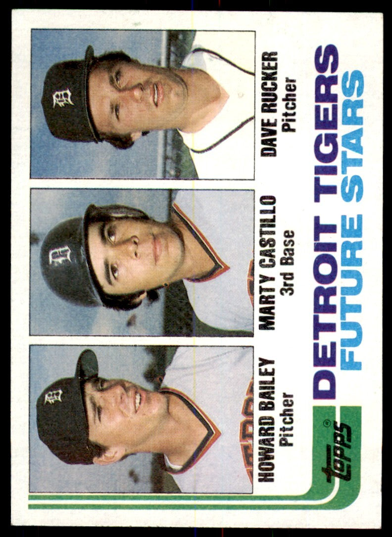 1982 Topps Tigers Future Stars - Howard Bailey/Marty Castillo/Dave Rucker Rookie