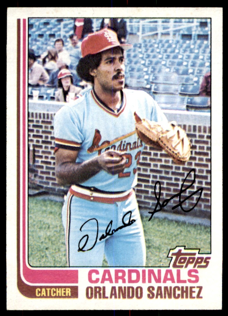 1982 Topps Orlando Sanchez Rookie . St. Louis Cardinals #604