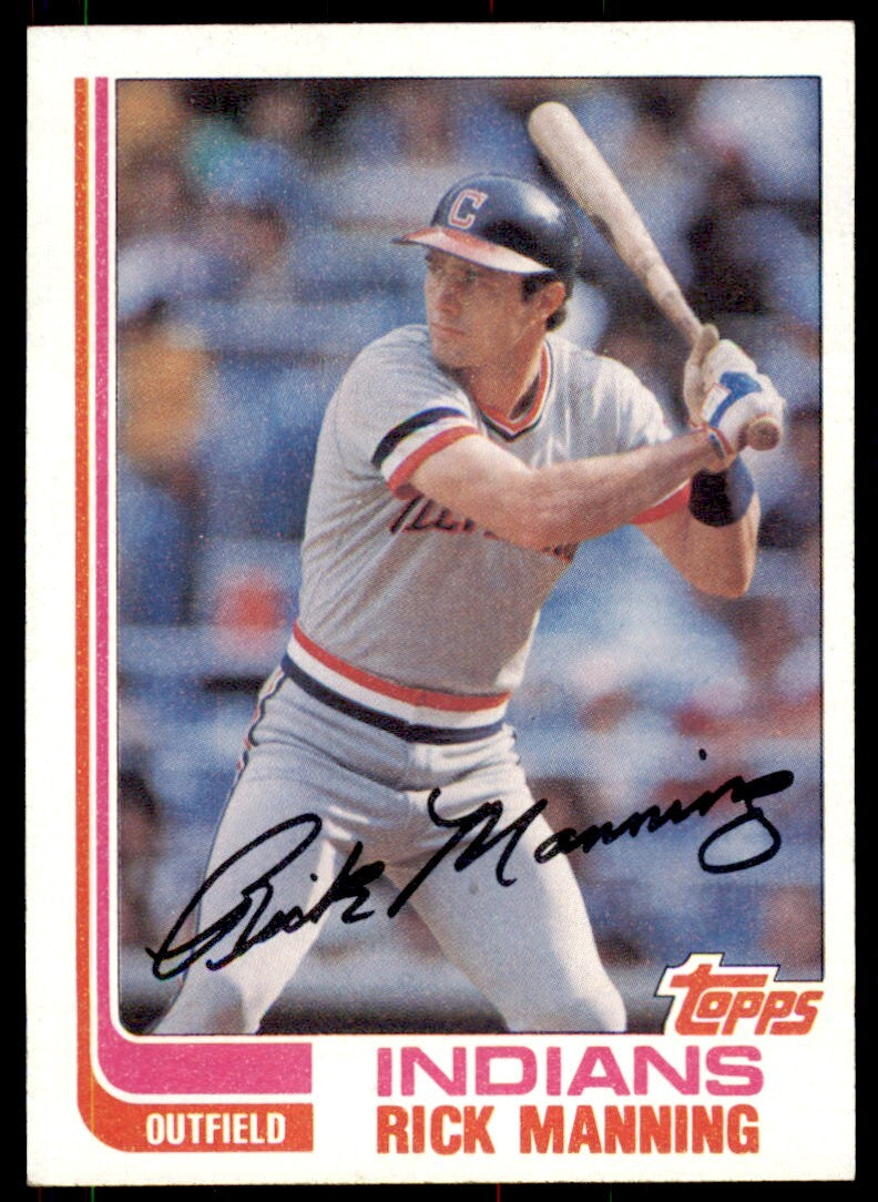 1982 Topps Rick Manning . Cleveland Indians #202