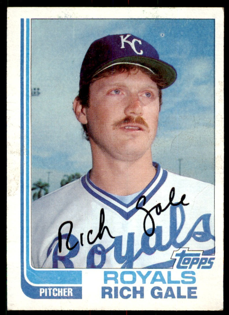 1982 Topps. Rich Gale . Kansas City Royals #67