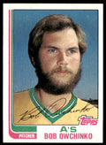 1982 .Topps Baseball Bob Owchinko . Oakland Athletics #243