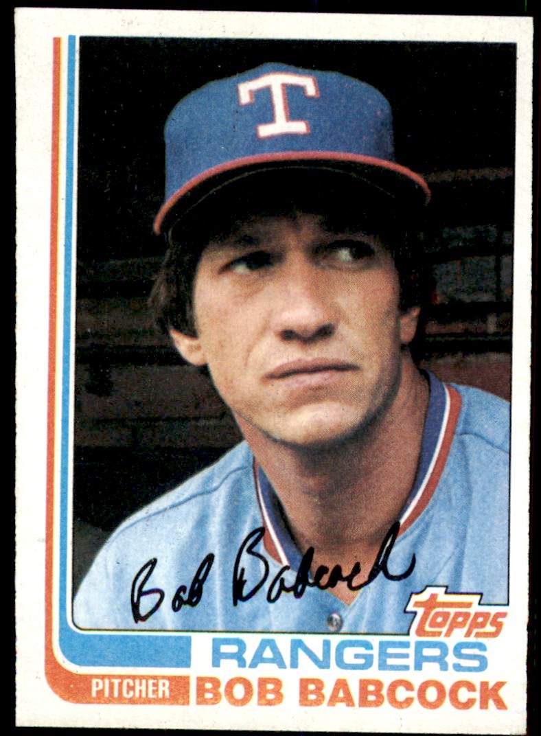 1982 .Topps Baseball Bob Babcock Rookie . Texas Rangers #567