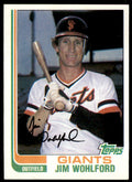1982 .Topps Baseball Jim Wohlford . San Francisco Giants #116