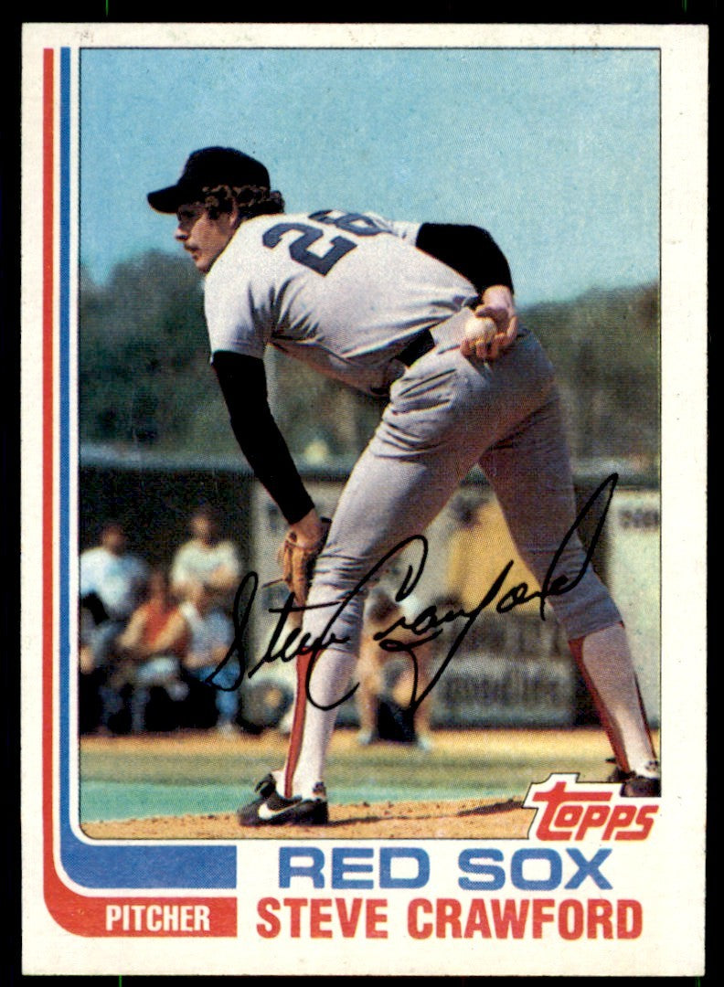 1982 Topps.Baseball Steve Crawford Rookie . Boston Red Sox #157