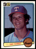 1983 Donruss. Dave Schmidt . Texas Rangers #321
