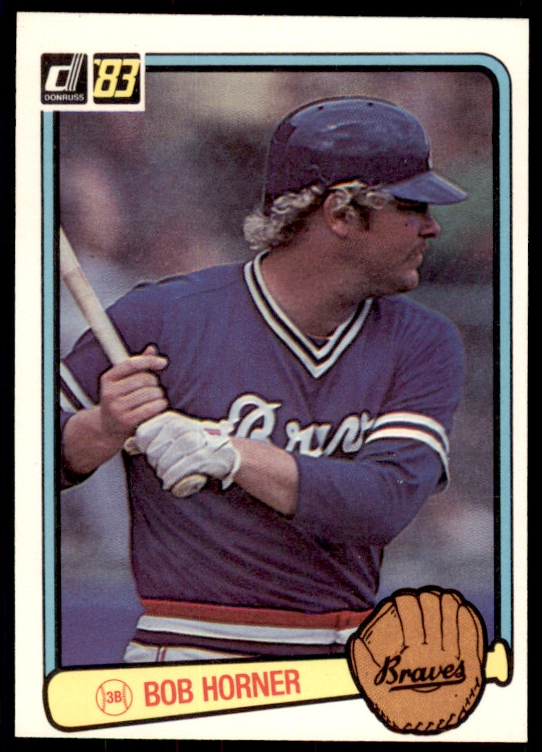 1983 Donruss.Baseball Bob Horner . Atlanta Braves #58